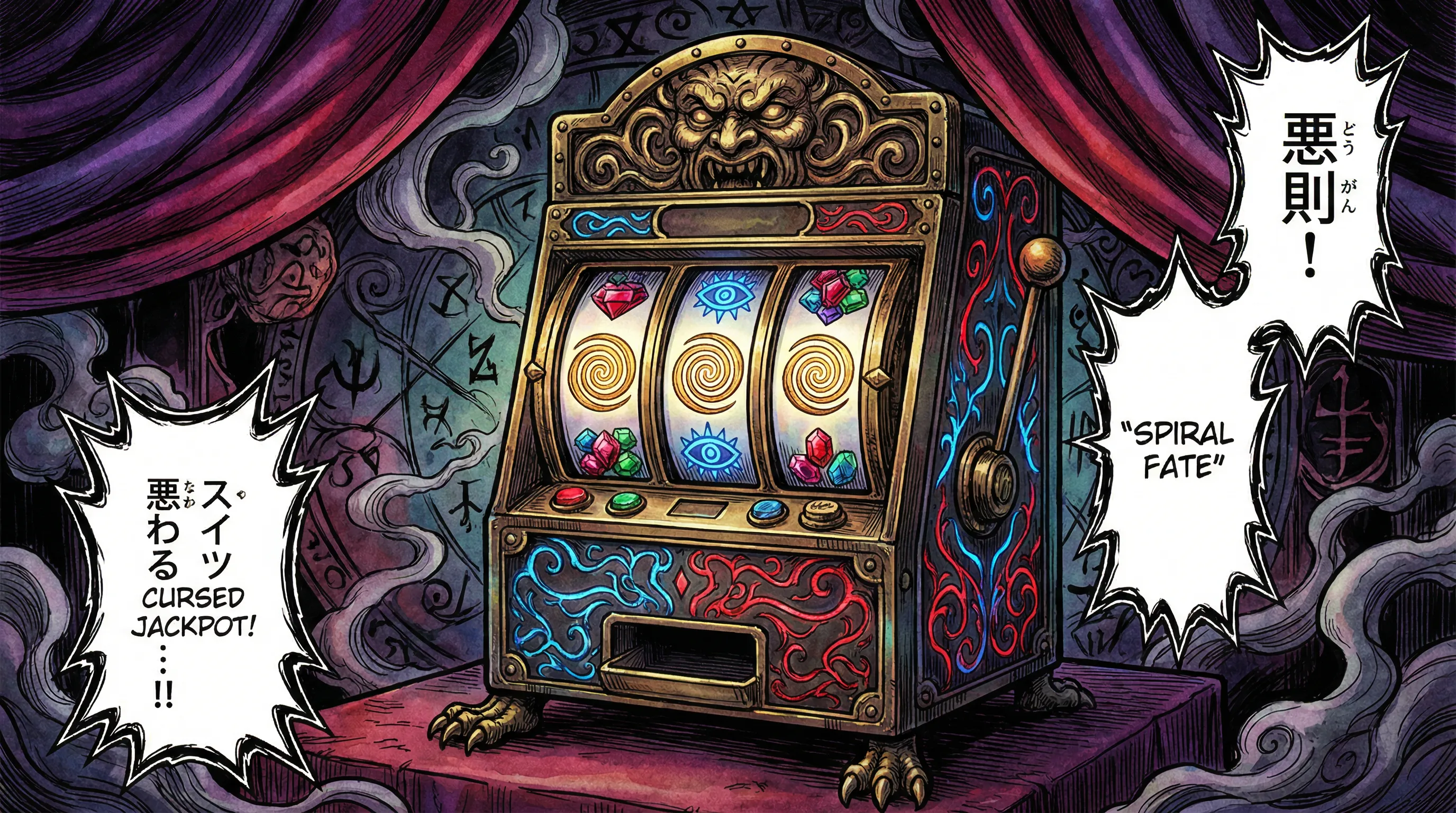 Máquina caça-níqueis mística do cncbet com símbolos dourados